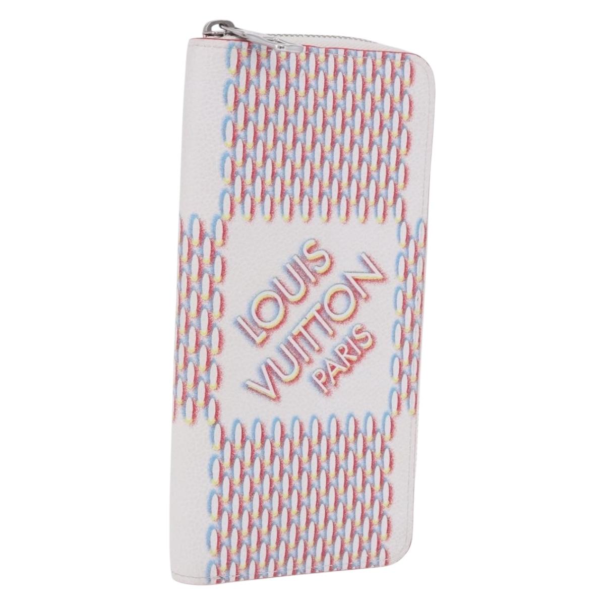 LOUIS VUITTON Damier Damier Spray Zippy Wallet Vertical M81403 LV Auth 199847M