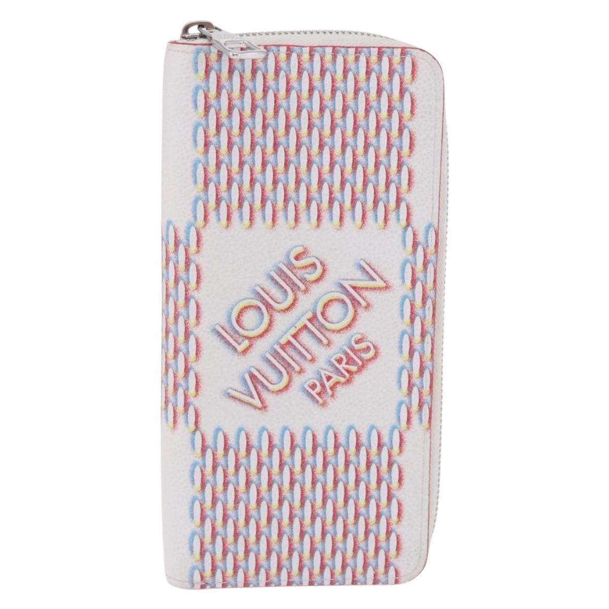 LOUIS VUITTON Damier Damier Spray Zippy Wallet Vertical M81403 LV Auth 199847M