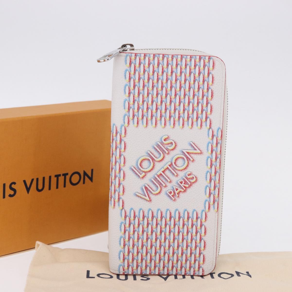 LOUIS VUITTON Damier Damier Spray Zippy Wallet Vertical M81403 LV Auth 199847M