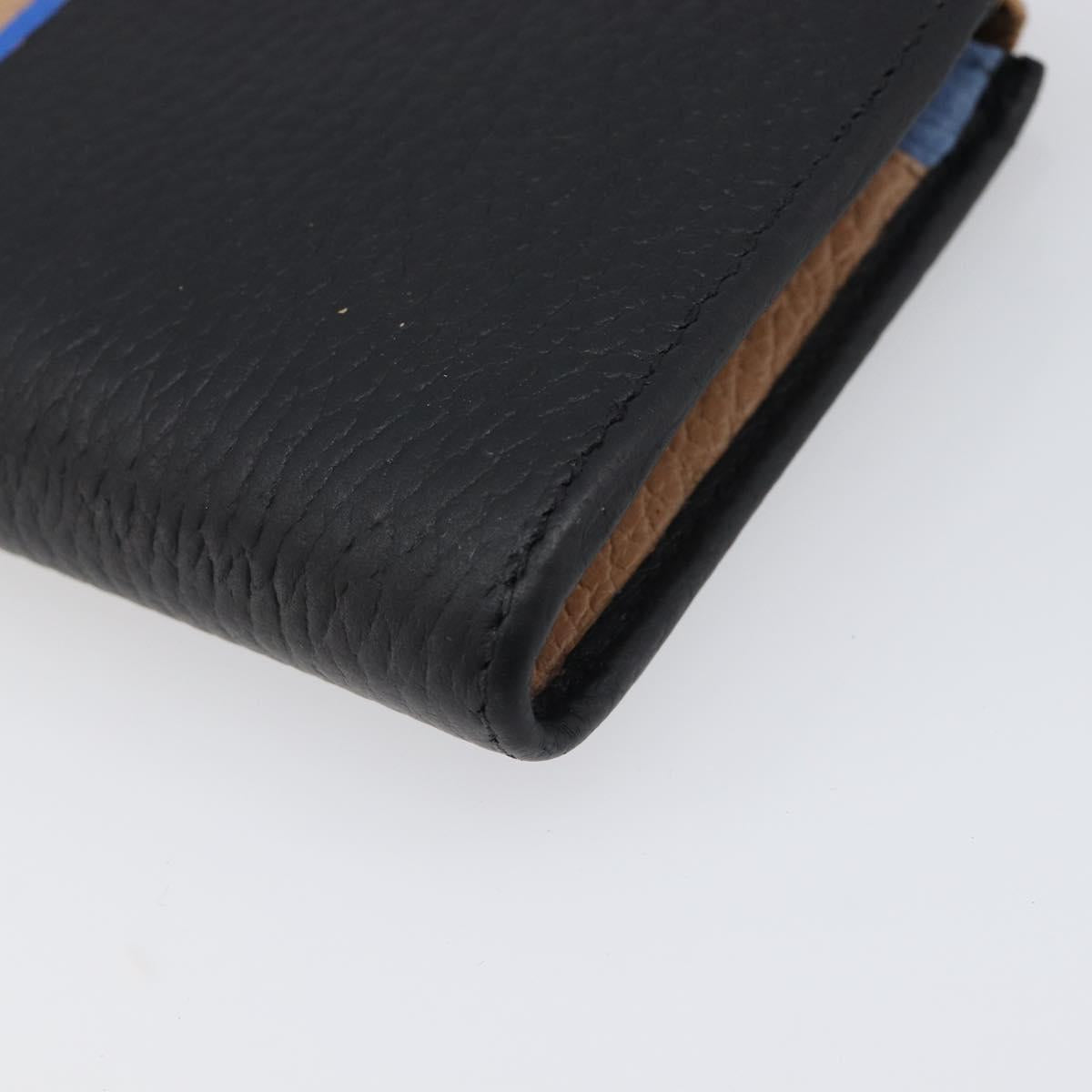 GUCCI Long Wallet Leather Black Gold 368232 Auth 199849A