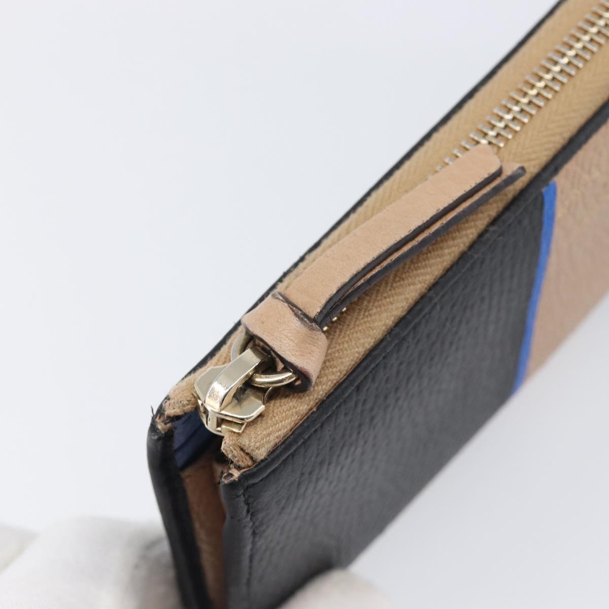 GUCCI Long Wallet Leather Black Gold 368232 Auth 199849A