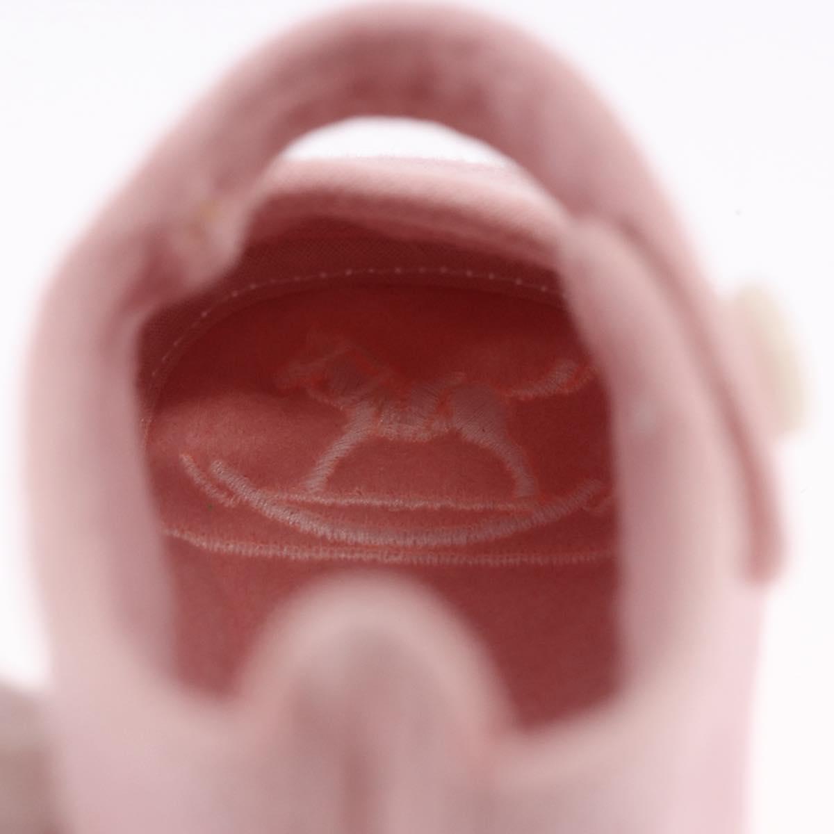 HERMES Baby Shoes Wool Pink Auth 199853A