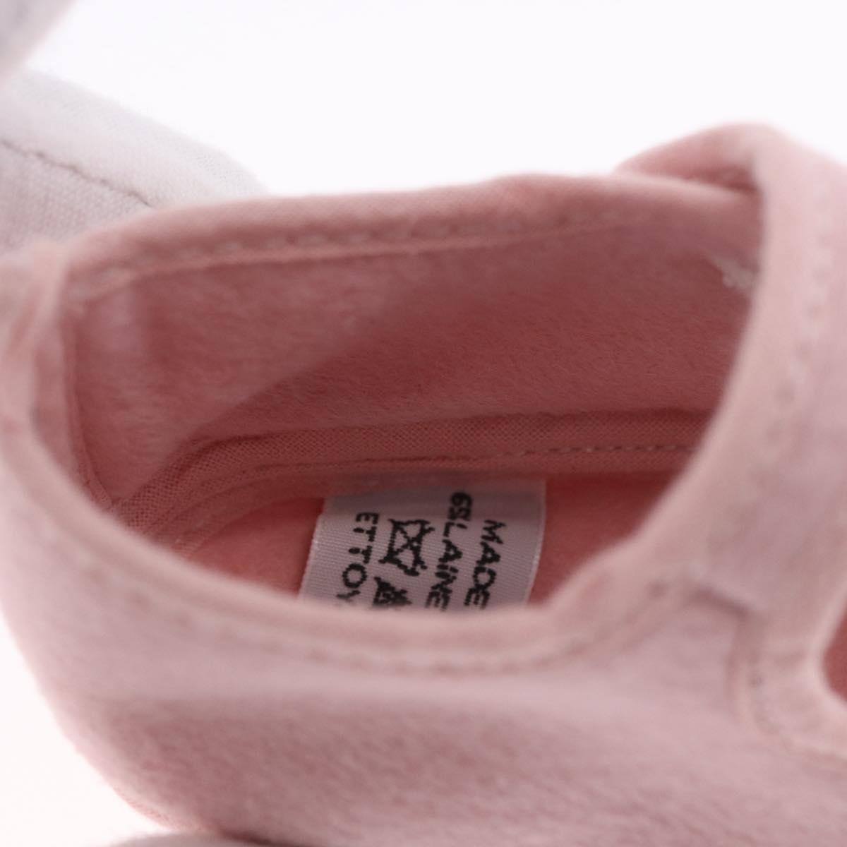 HERMES Baby Shoes Wool Pink Auth 199853A