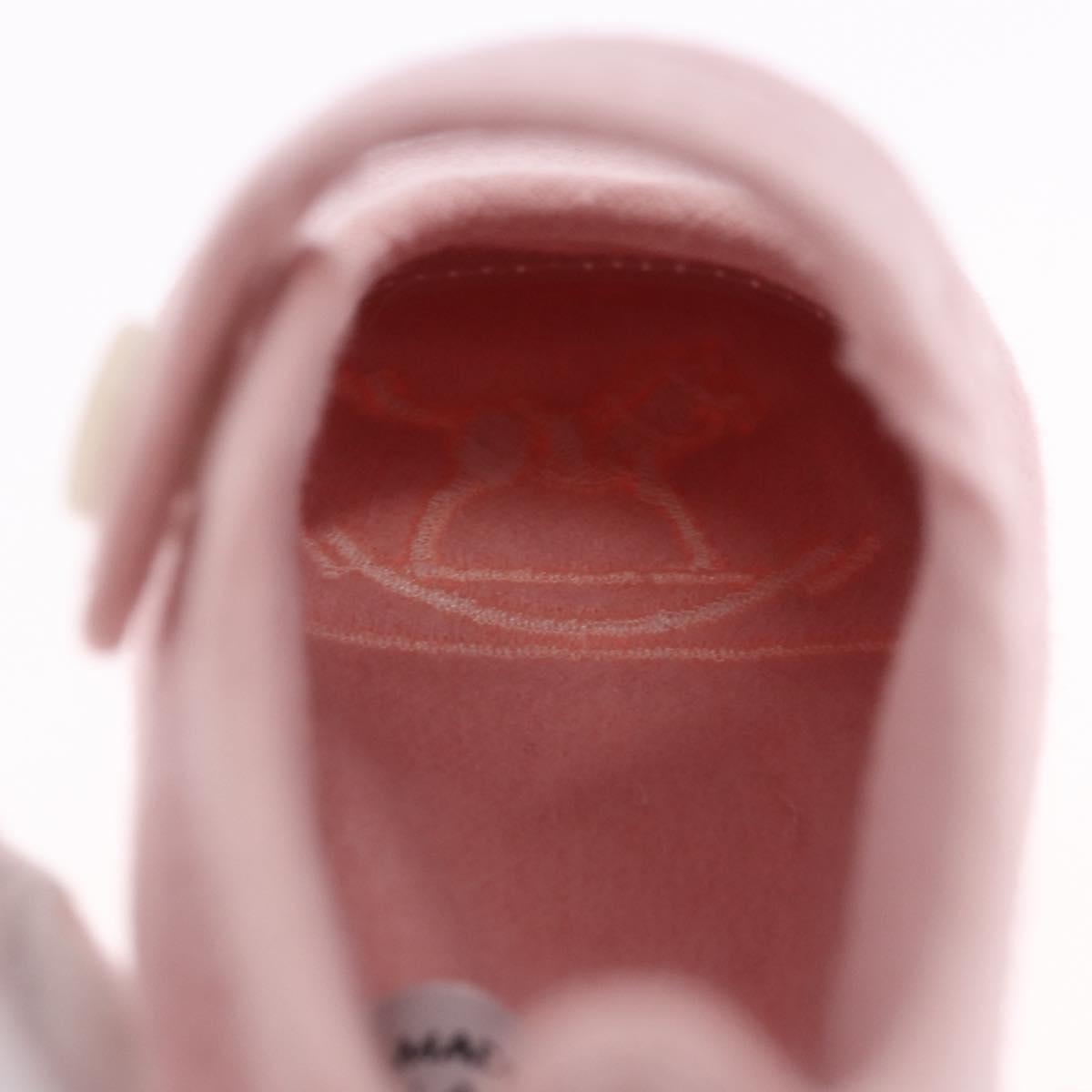 HERMES Baby Shoes Wool Pink Auth 199853A