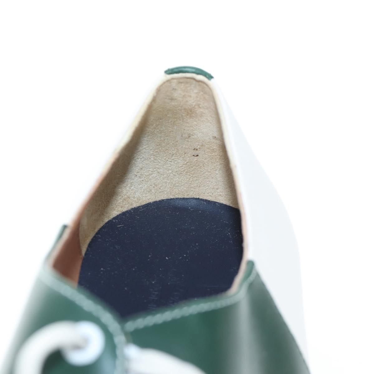 Salvatore Ferragamo Saddle Shoes Leather Green Auth 199854M