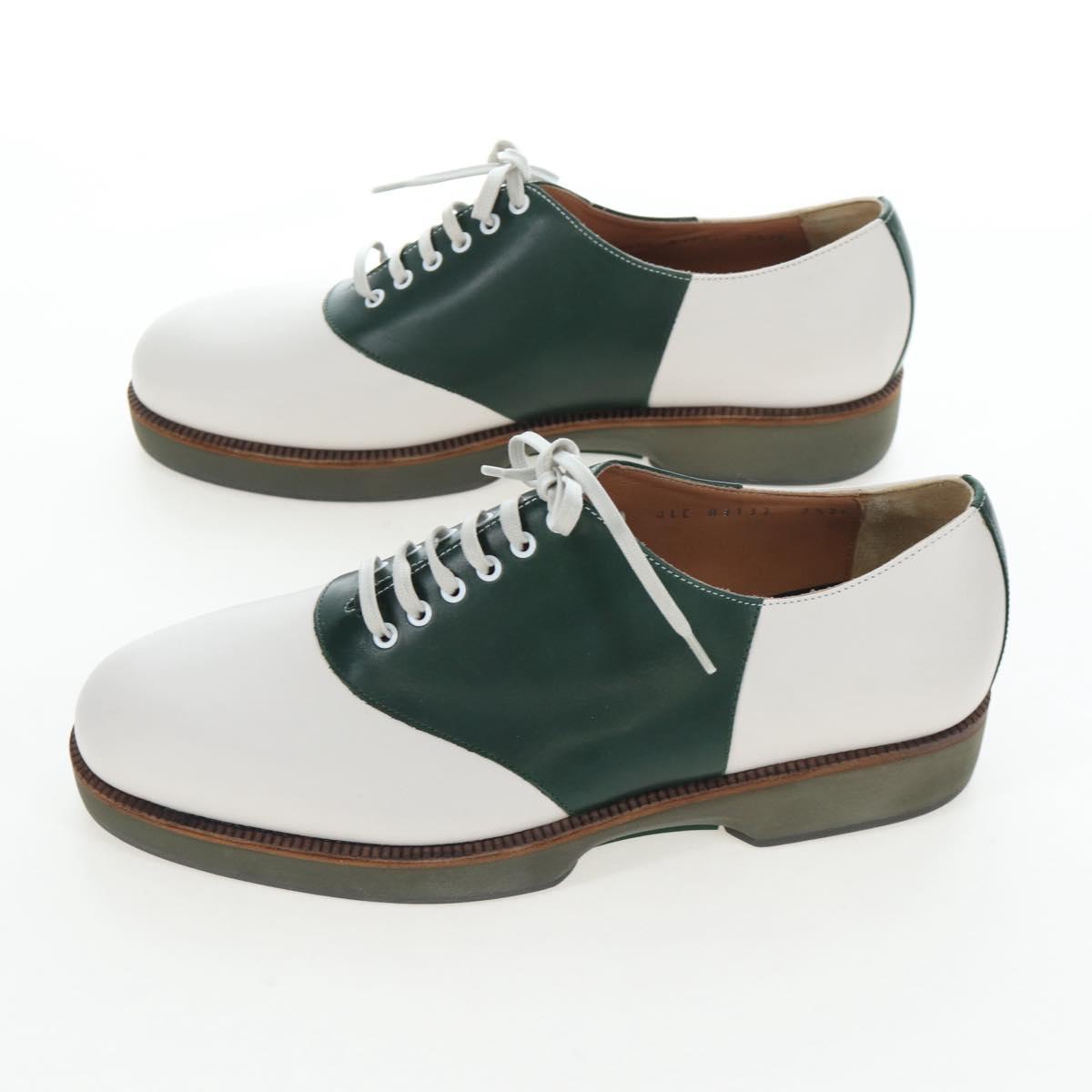 Salvatore Ferragamo Saddle Shoes Leather Green Auth 199854M