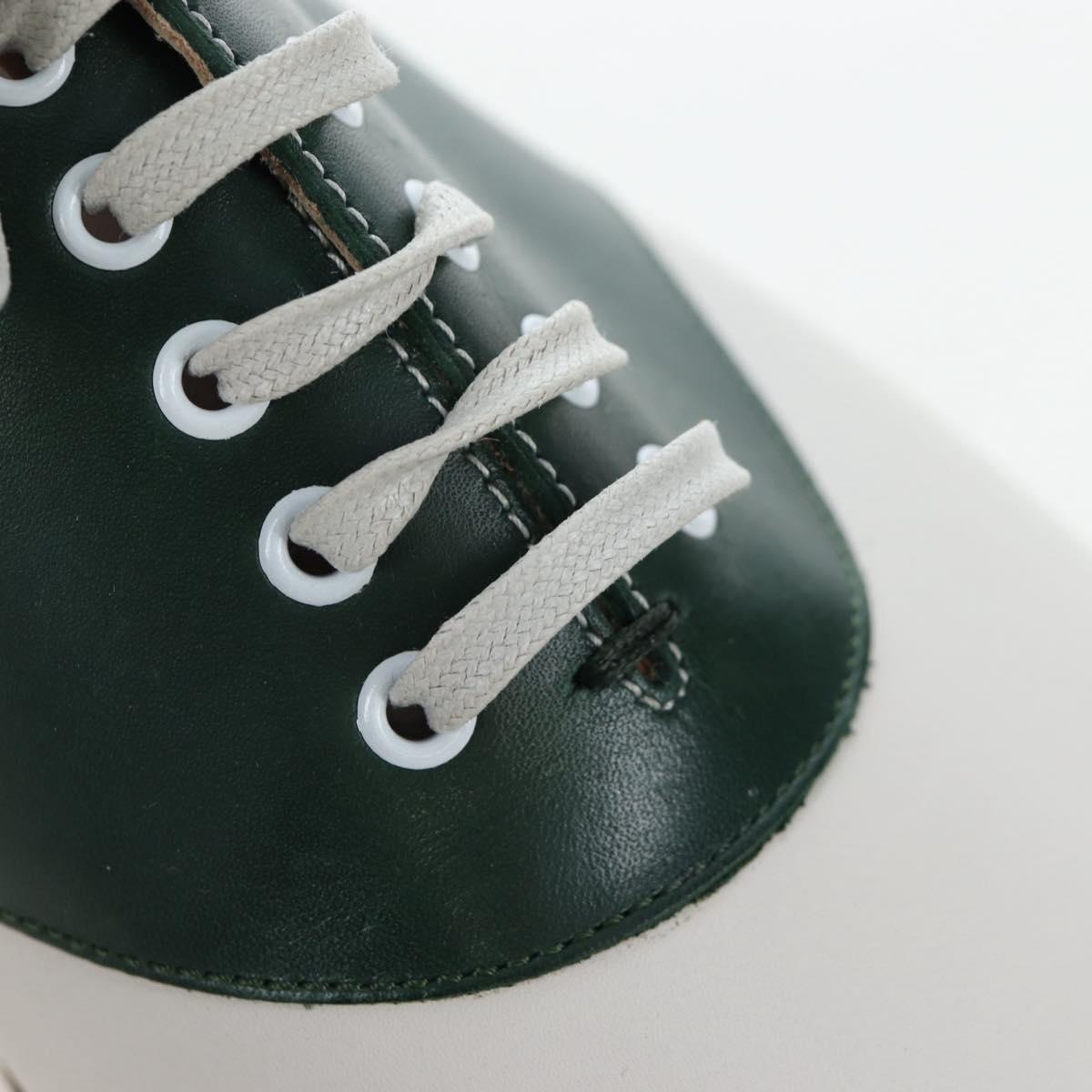 Salvatore Ferragamo Saddle Shoes Leather Green Auth 199854M