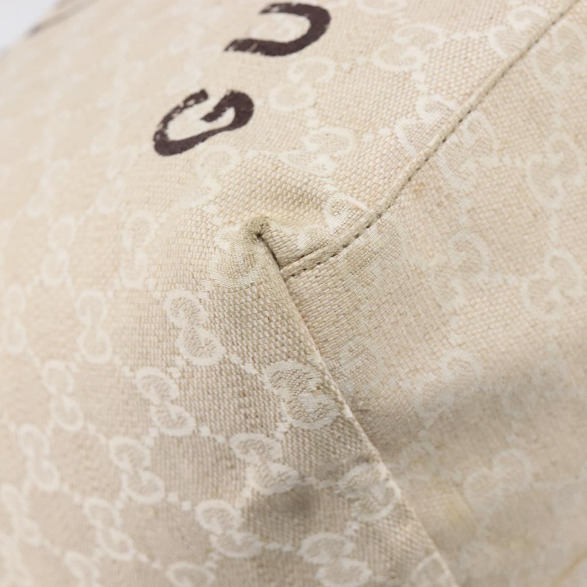 GUCCI GG Canvas Museo Tote Bag Ivory Silver 283416 Auth 199855