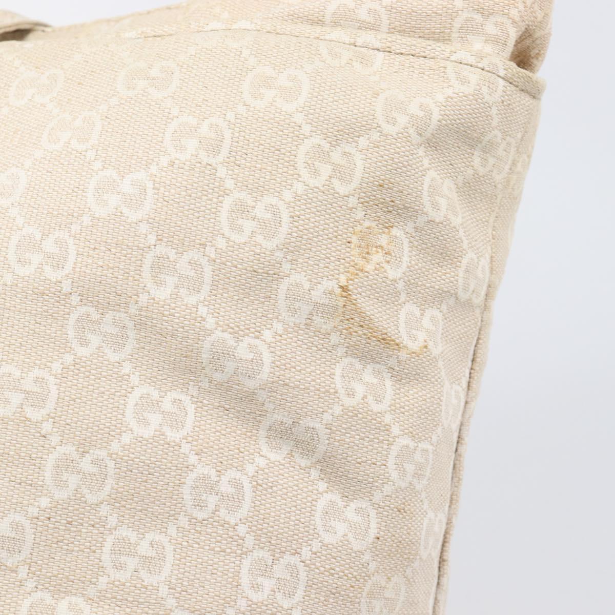 GUCCI GG Canvas Museo Tote Bag Ivory Silver 283416 Auth 199855