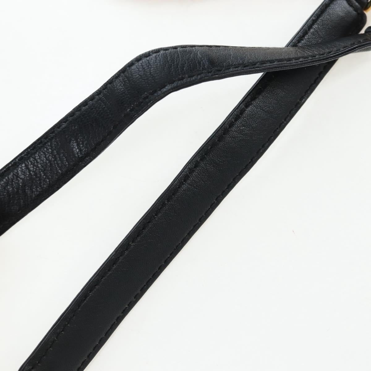 PRADA Chain Shoulder Bag Nylon Black Gold Auth 199857V