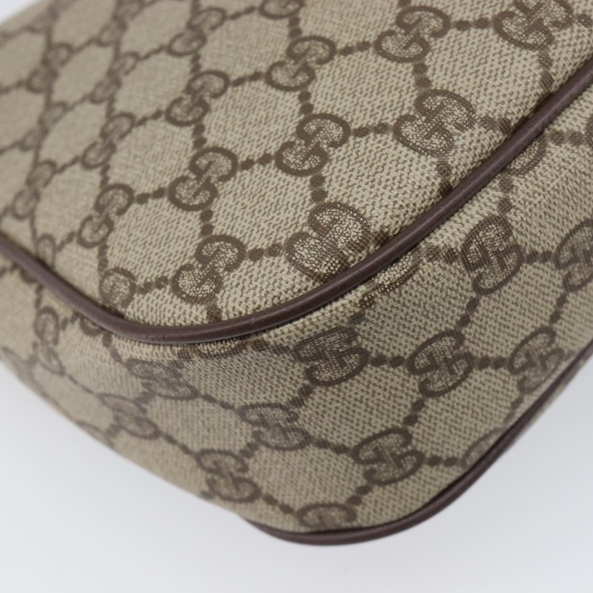 GUCCI GG Supreme Shoulder Bag PVC Beige Gold 001 115 6425 9411 Auth 199858