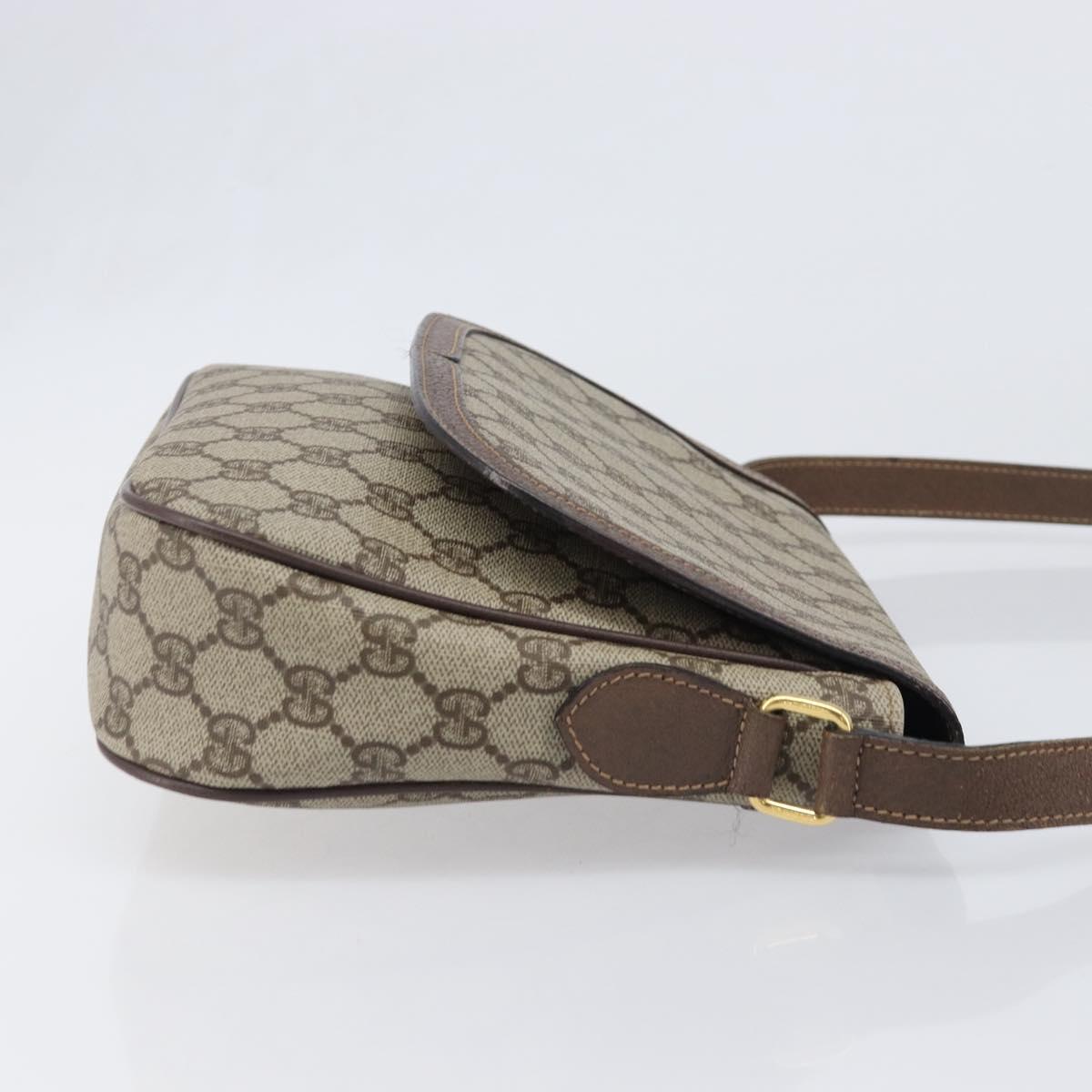 GUCCI GG Supreme Shoulder Bag PVC Beige Gold 001 115 6425 9411 Auth 199858