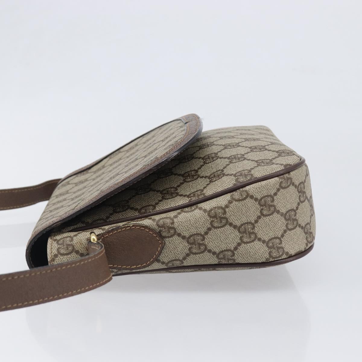 GUCCI GG Supreme Shoulder Bag PVC Beige Gold 001 115 6425 9411 Auth 199858
