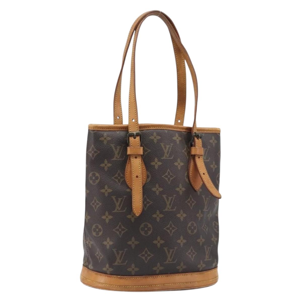 LOUIS VUITTON Monogram Bucket PM Shoulder Bag M42238 LV Auth 199861