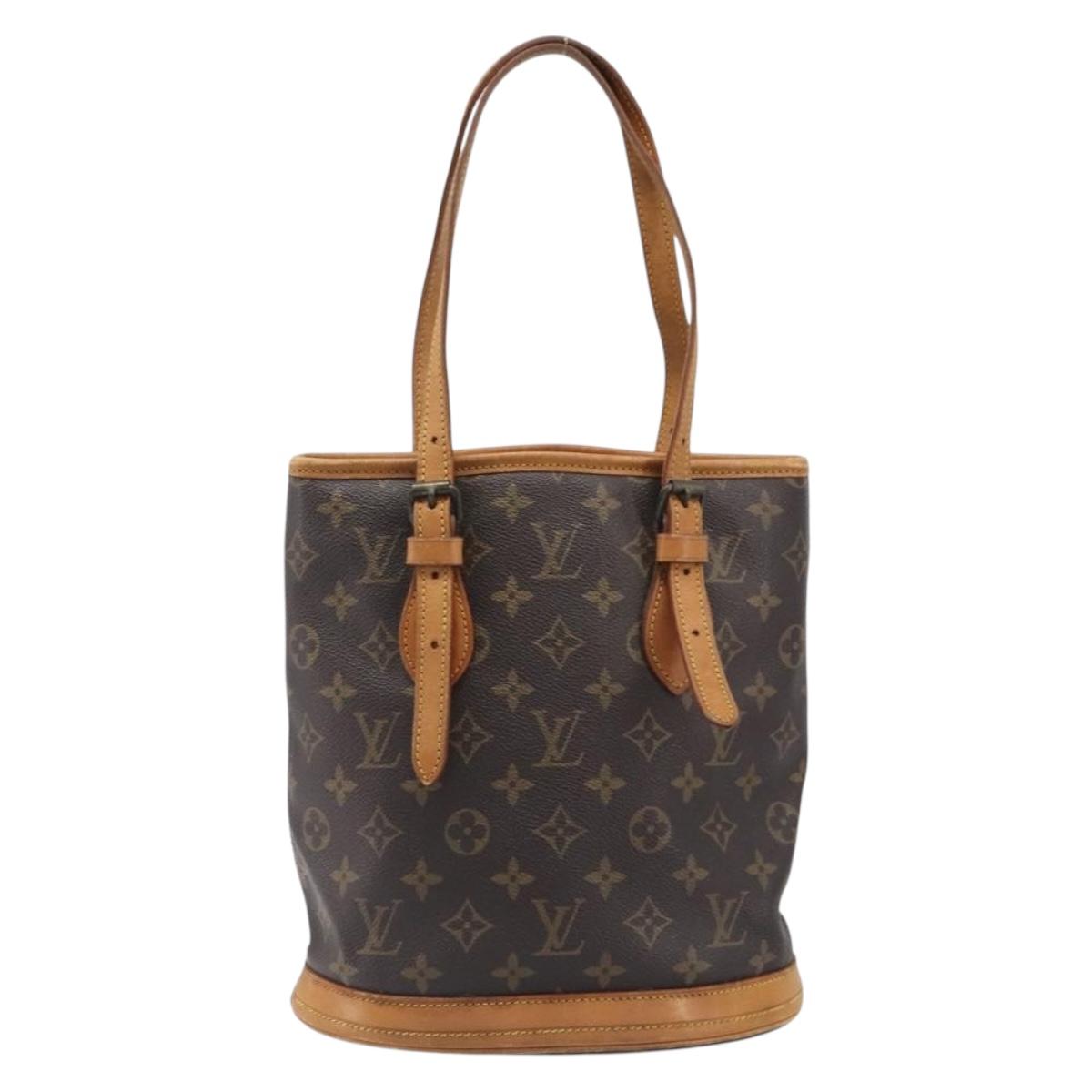 LOUIS VUITTON Monogram Bucket PM Shoulder Bag M42238 LV Auth 199861