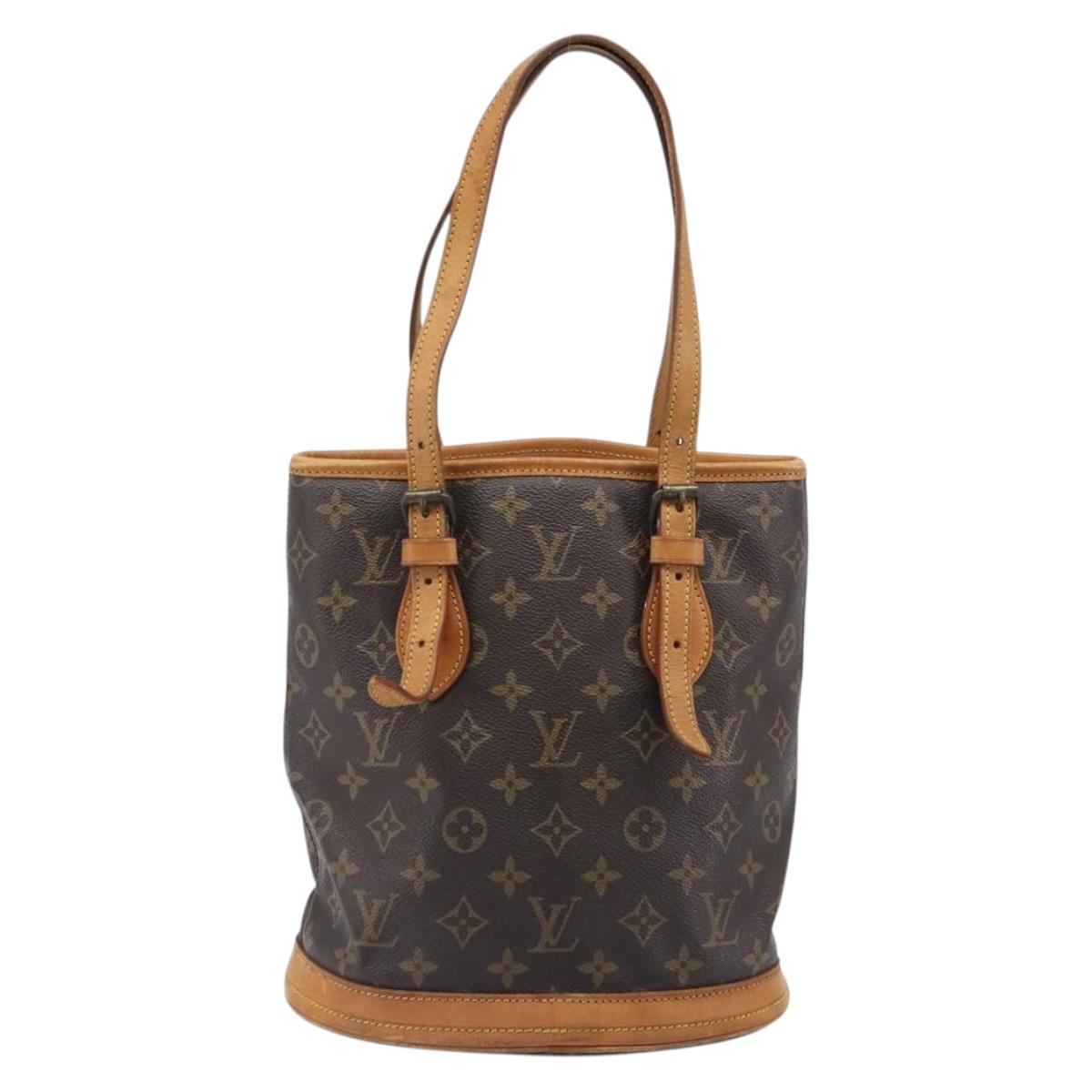 LOUIS VUITTON Monogram Bucket PM Shoulder Bag M42238 LV Auth 199861