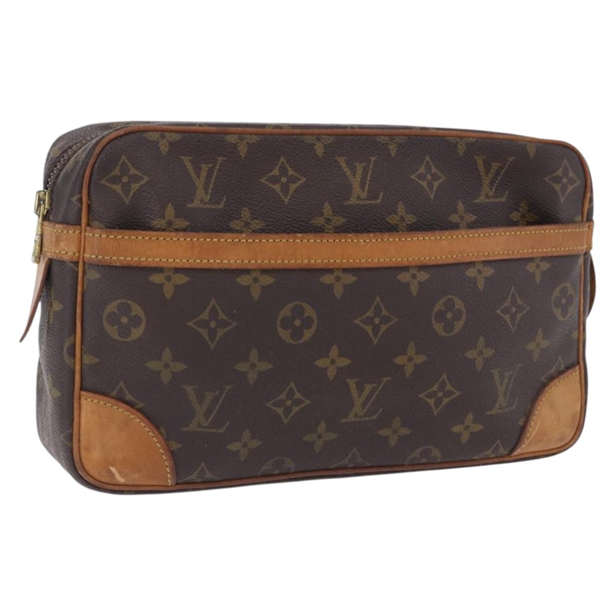 LOUIS VUITTON Monogram Compiegne 28 Clutch Bag M51845 LV Auth 199868