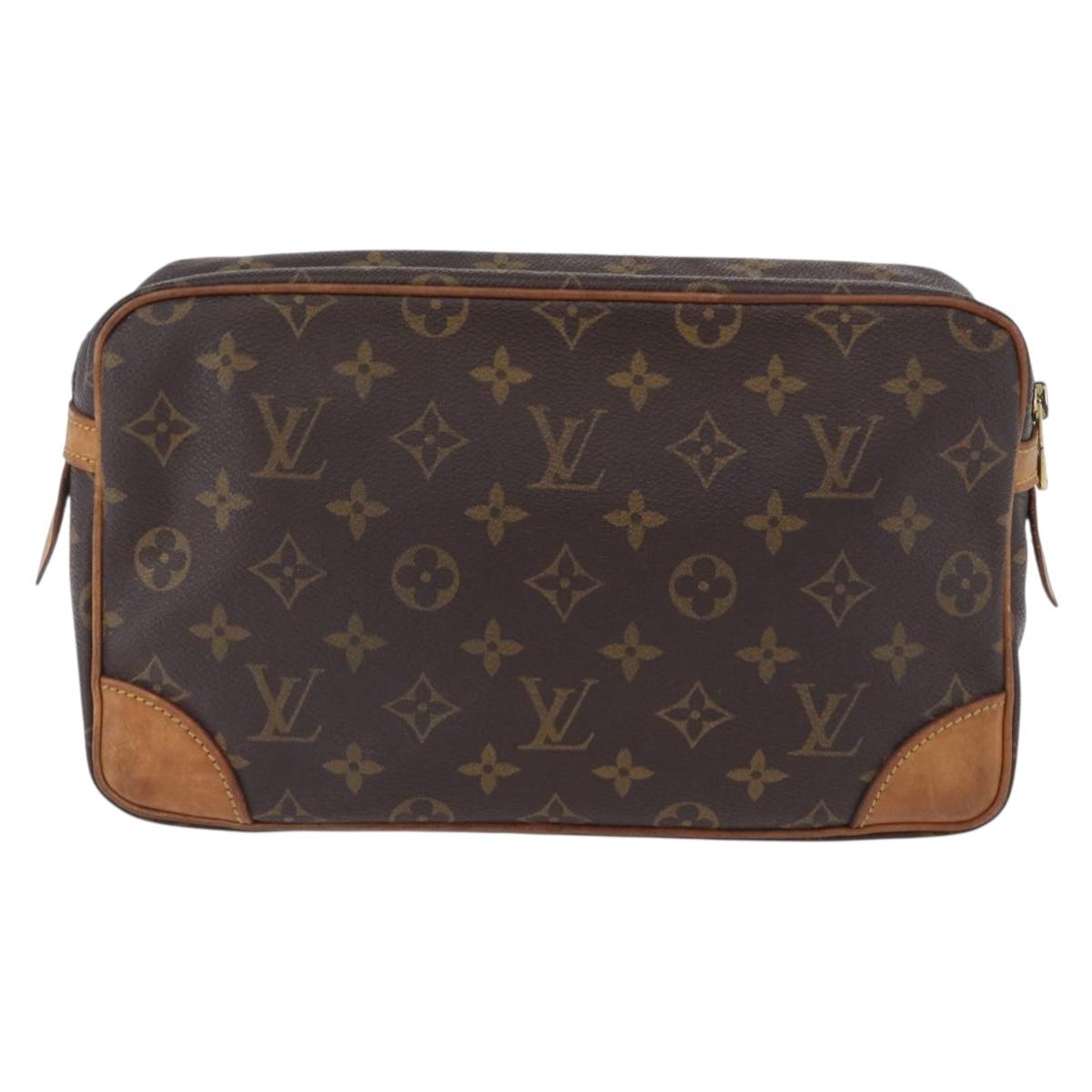 LOUIS VUITTON Monogram Compiegne 28 Clutch Bag M51845 LV Auth 199868