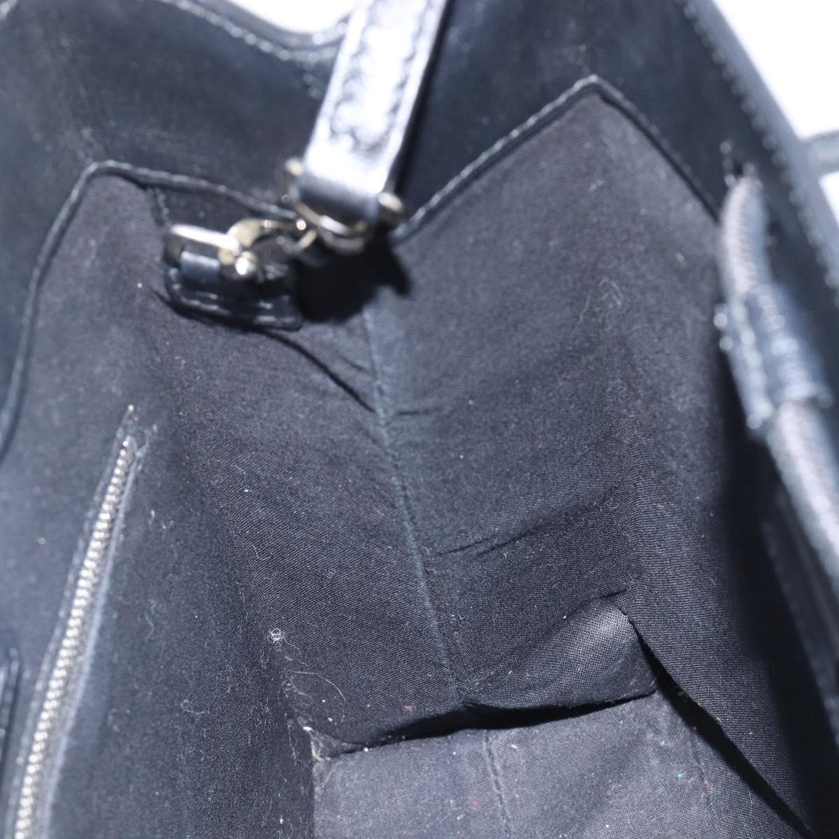 BALENCIAGA Shopping Tote Bag XXS Leather 2way Black Silver 568817 Auth 199871A