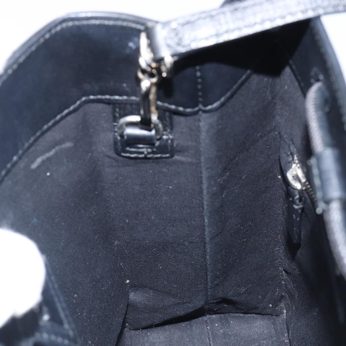 BALENCIAGA Shopping Tote Bag XXS Leather 2way Black Silver 568817 Auth 199871A
