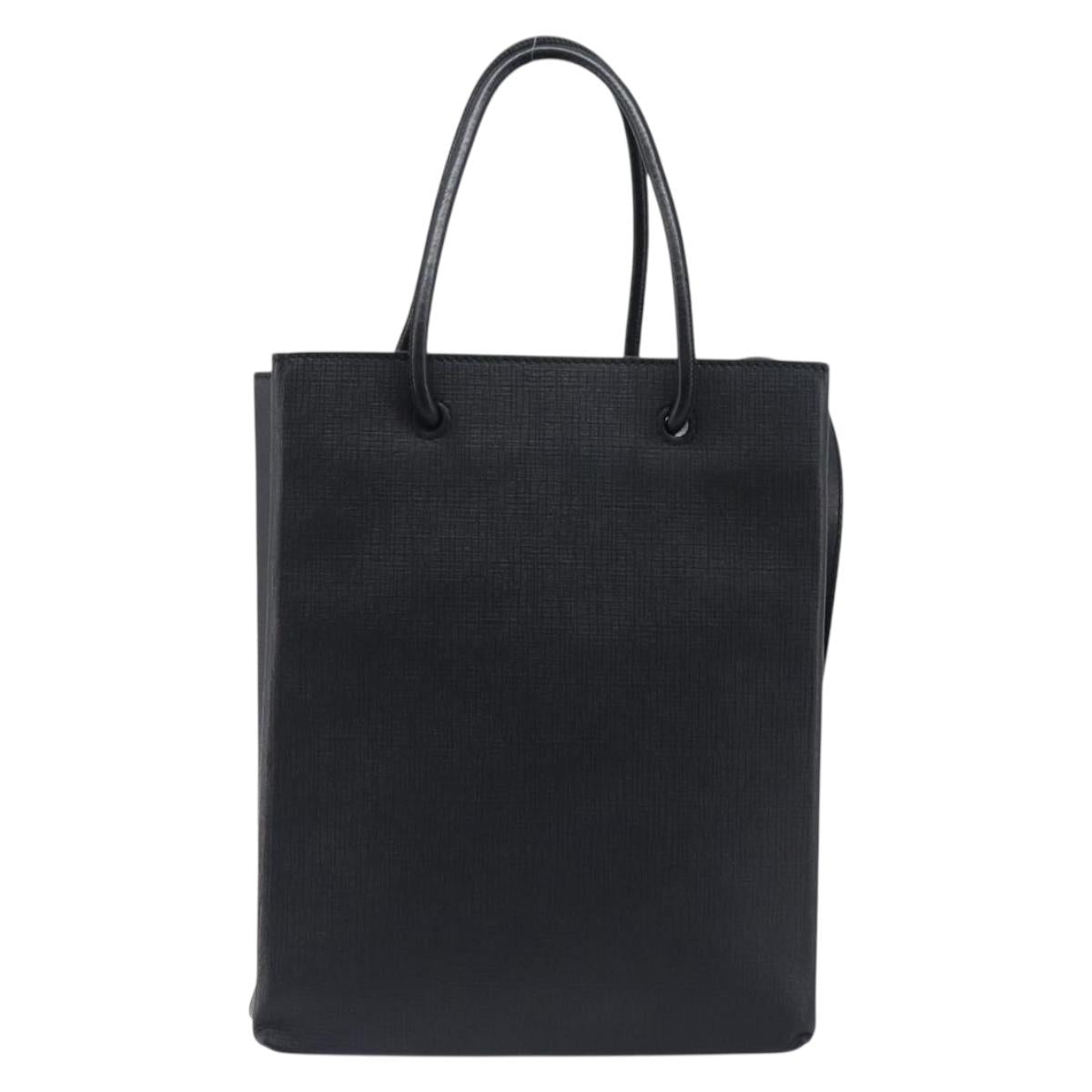 BALENCIAGA Shopping Tote Bag XXS Leather 2way Black Silver 568817 Auth 199871A