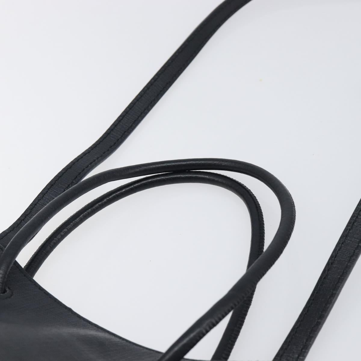 BALENCIAGA Shopping Tote Bag XXS Leather 2way Black Silver 568817 Auth 199871A