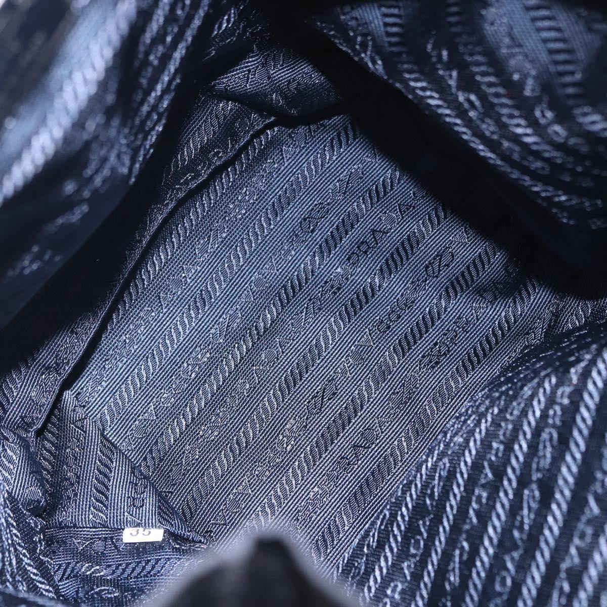 PRADA Backpack Nylon Black Silver Auth 199882A