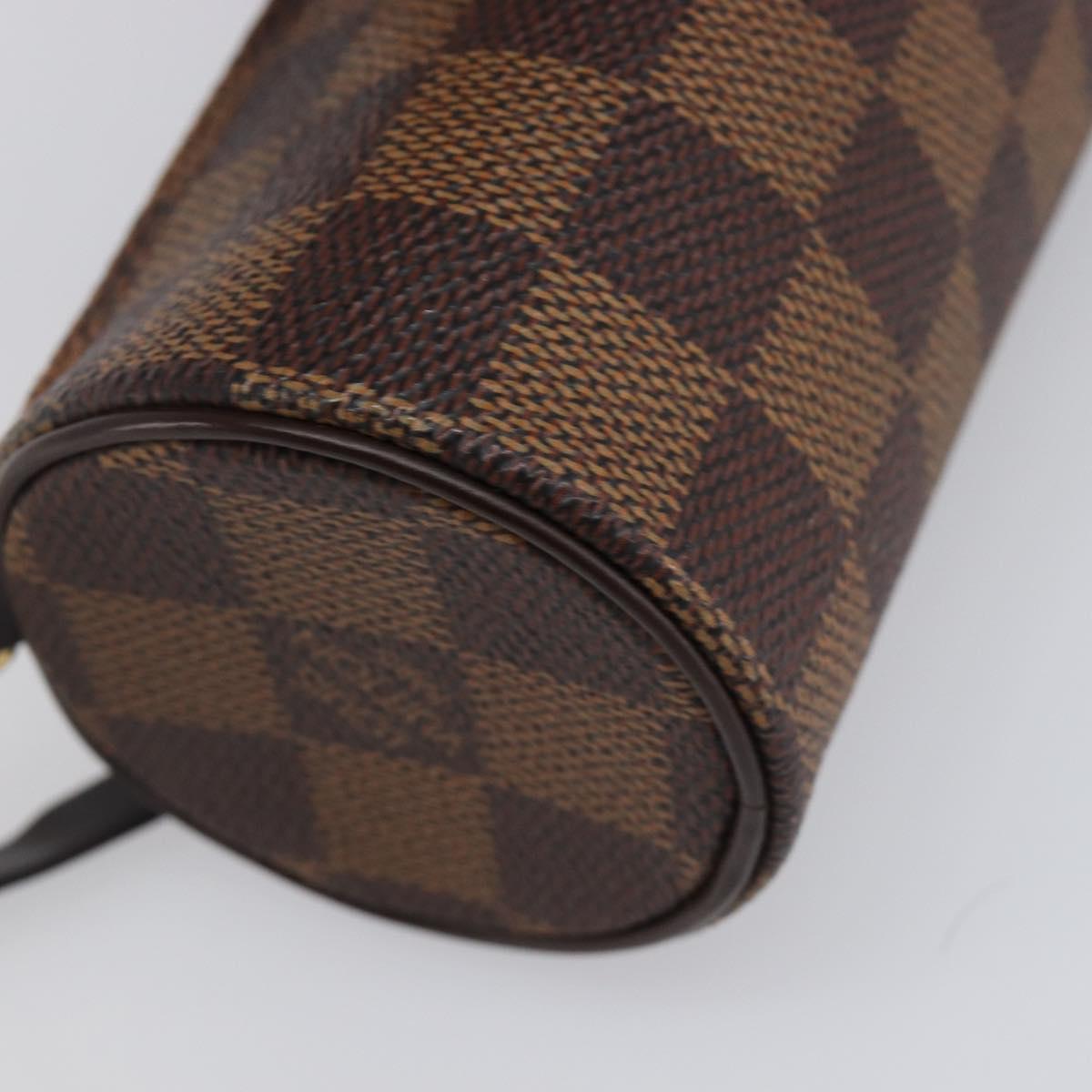 LOUIS VUITTON Damier Ebene Papillon Pouch LV Auth 199885A