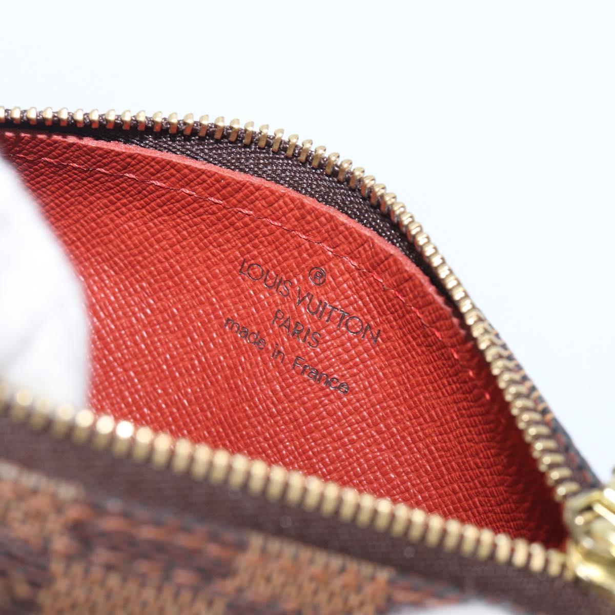 LOUIS VUITTON Damier Ebene Papillon Pouch LV Auth 199885A