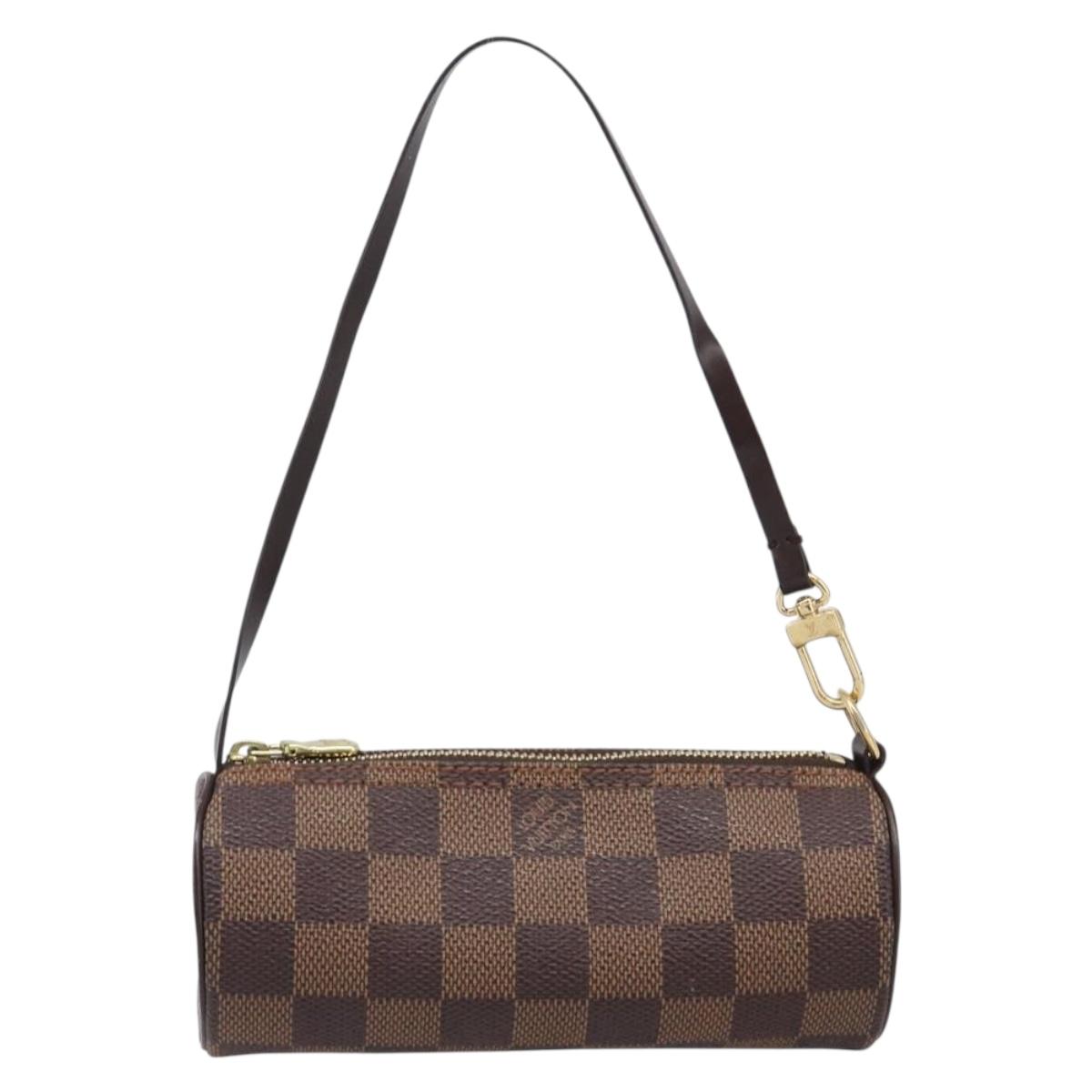 LOUIS VUITTON Damier Ebene Papillon Pouch LV Auth 199885A