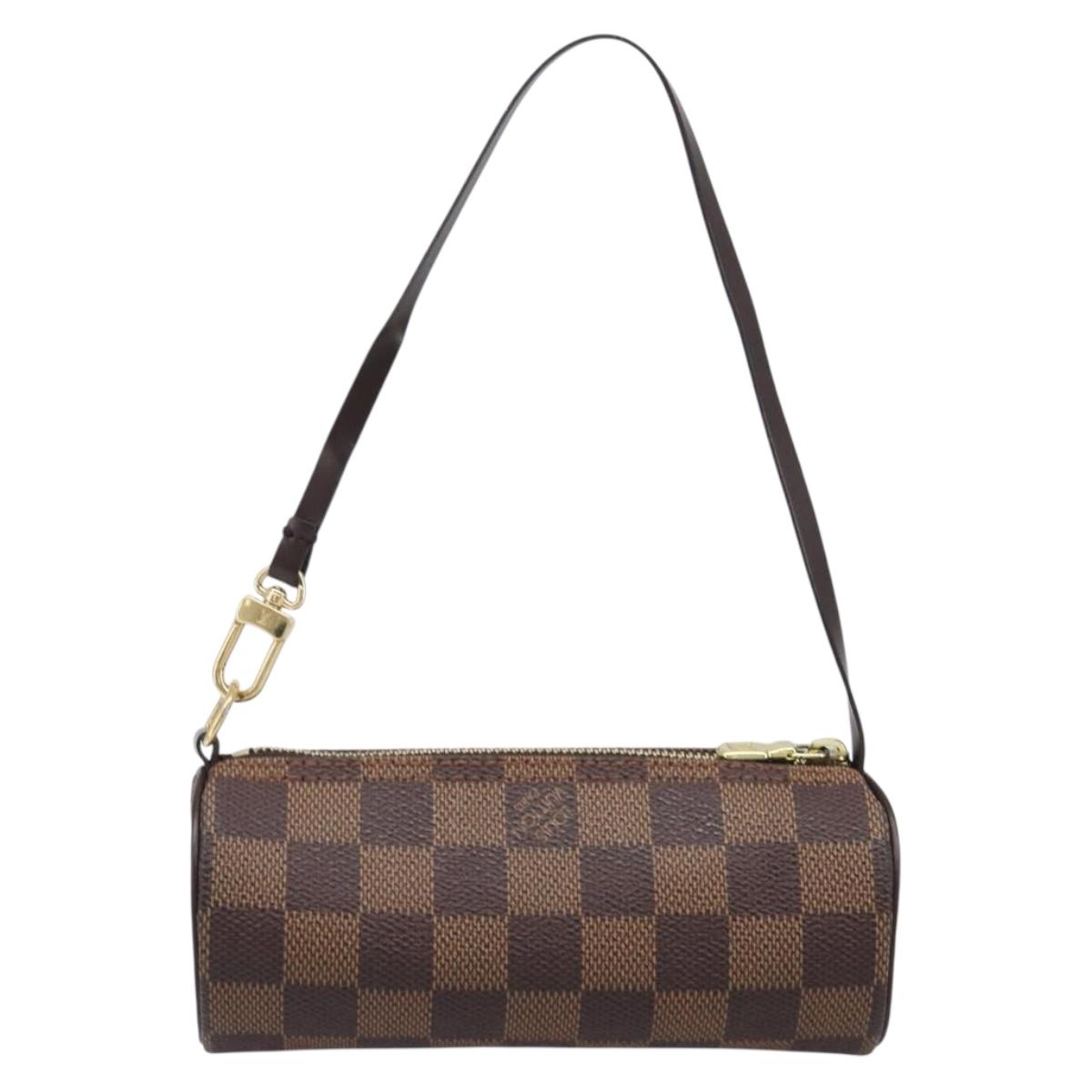 LOUIS VUITTON Damier Ebene Papillon Pouch LV Auth 199885A