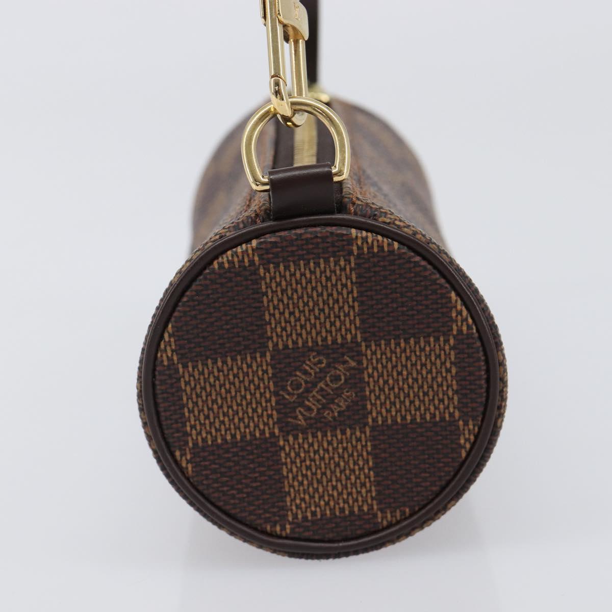 LOUIS VUITTON Damier Ebene Papillon Pouch LV Auth 199885A