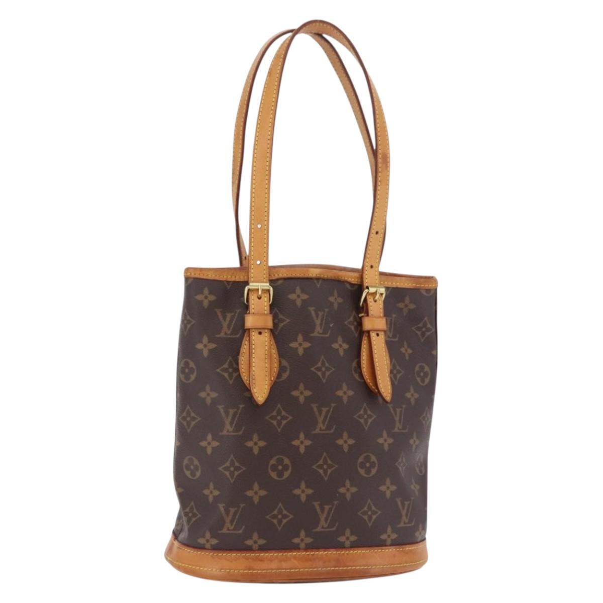 LOUIS VUITTON Monogram Bucket PM Shoulder Bag M42238 LV Auth 199887