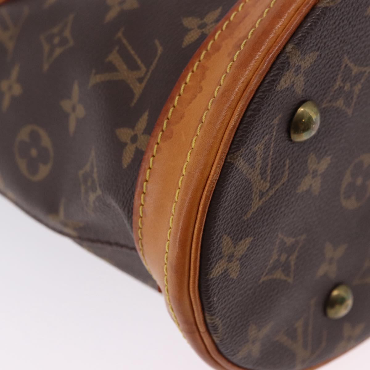 LOUIS VUITTON Monogram Bucket PM Shoulder Bag M42238 LV Auth 199887
