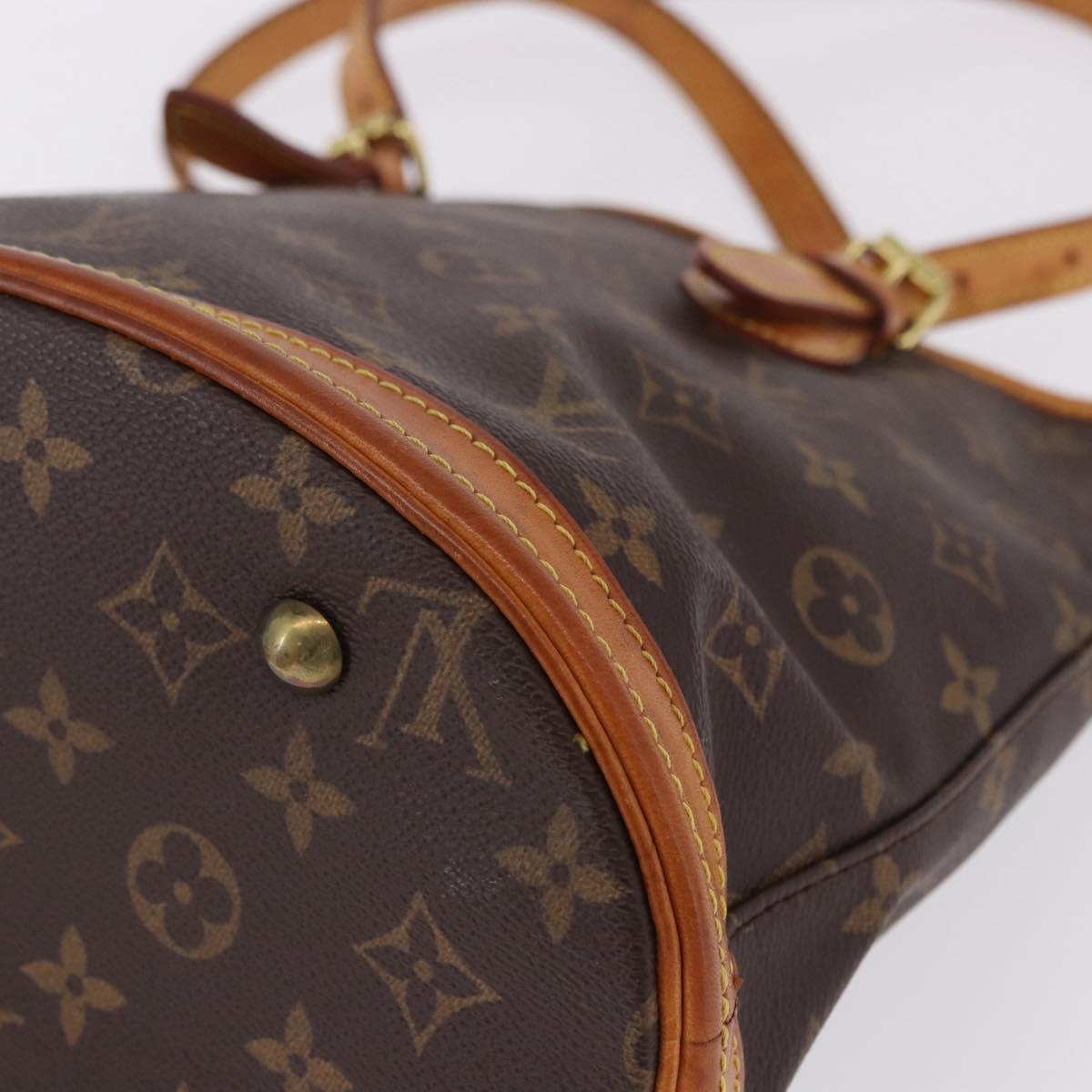LOUIS VUITTON Monogram Bucket PM Shoulder Bag M42238 LV Auth 199887