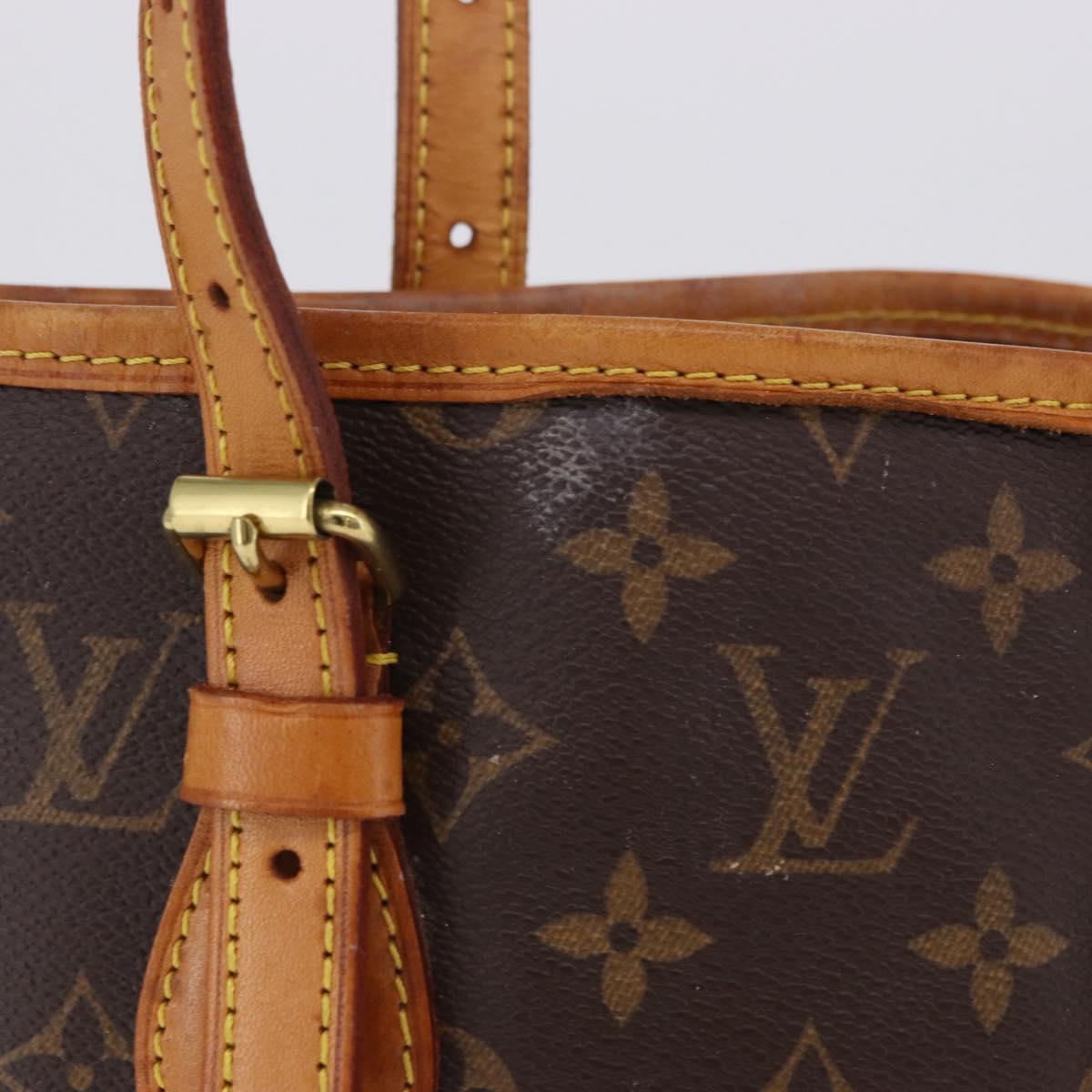 LOUIS VUITTON Monogram Bucket PM Shoulder Bag M42238 LV Auth 199887