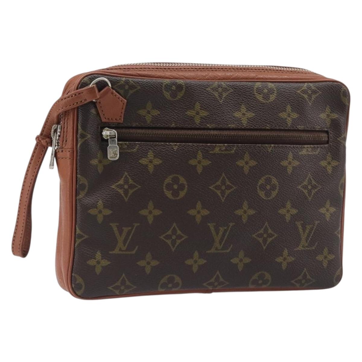 LOUIS VUITTON Monogram Sac Sports Clutch Bag LV Auth 199891A
