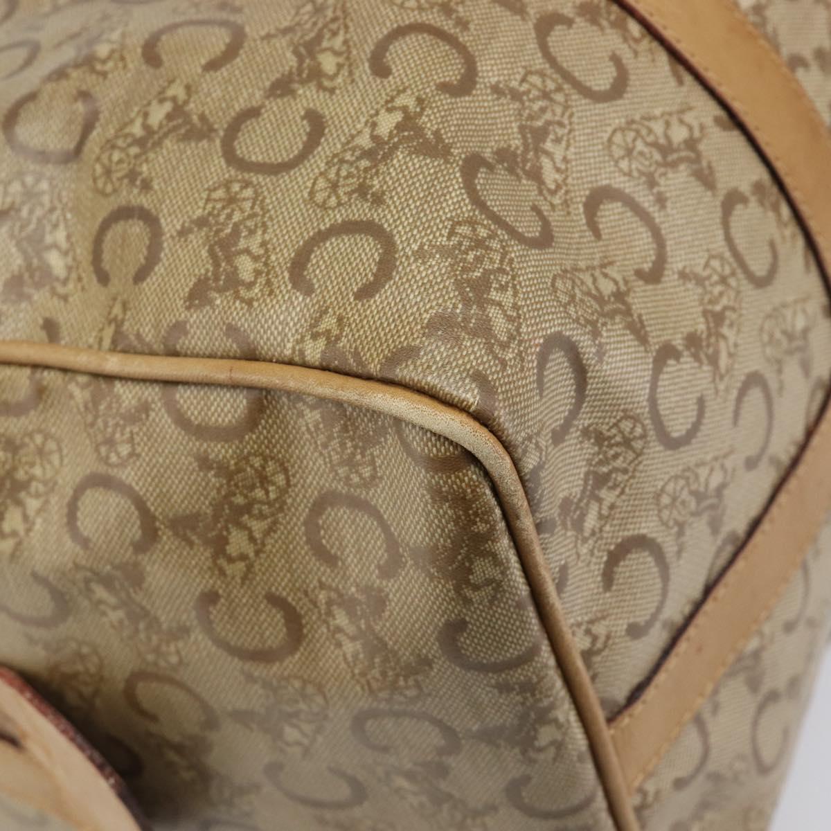 CELINE C Sulky Hand Bag PVC Beige Gold Auth 199903