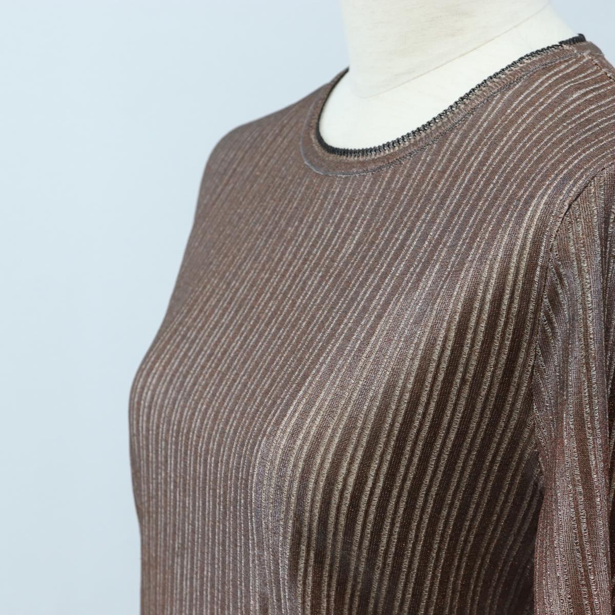 Salvatore Ferragamo Short Sleeved T-shirt Rayon M Brown Auth 199905V