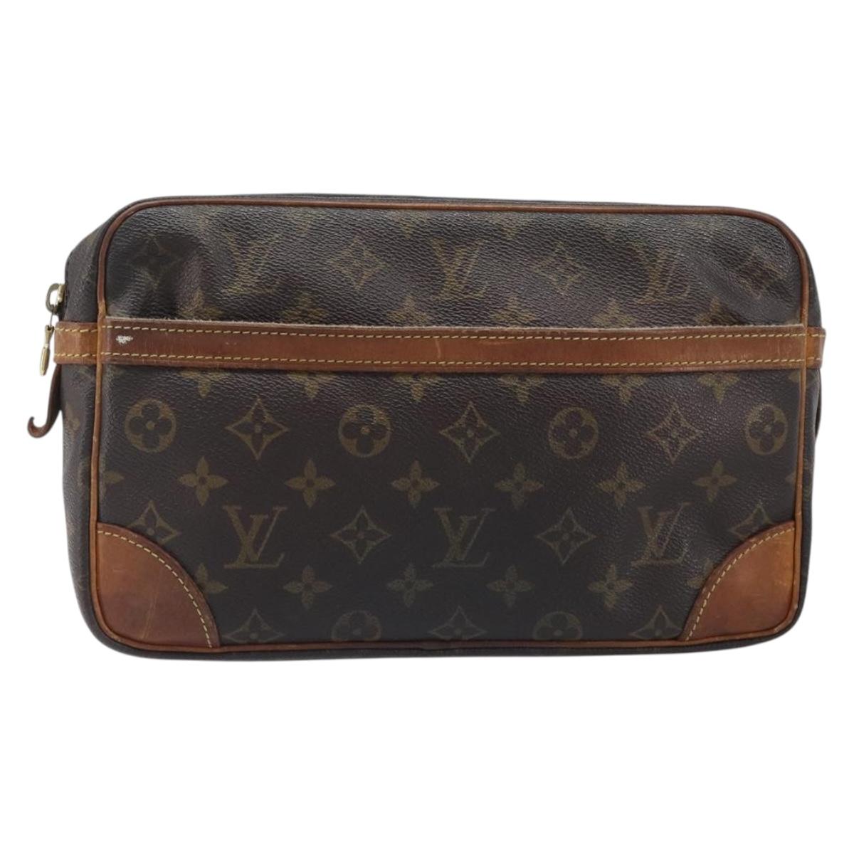 LOUIS VUITTON Monogram Compiegne 28 Clutch Bag M51845 LV Auth 199913