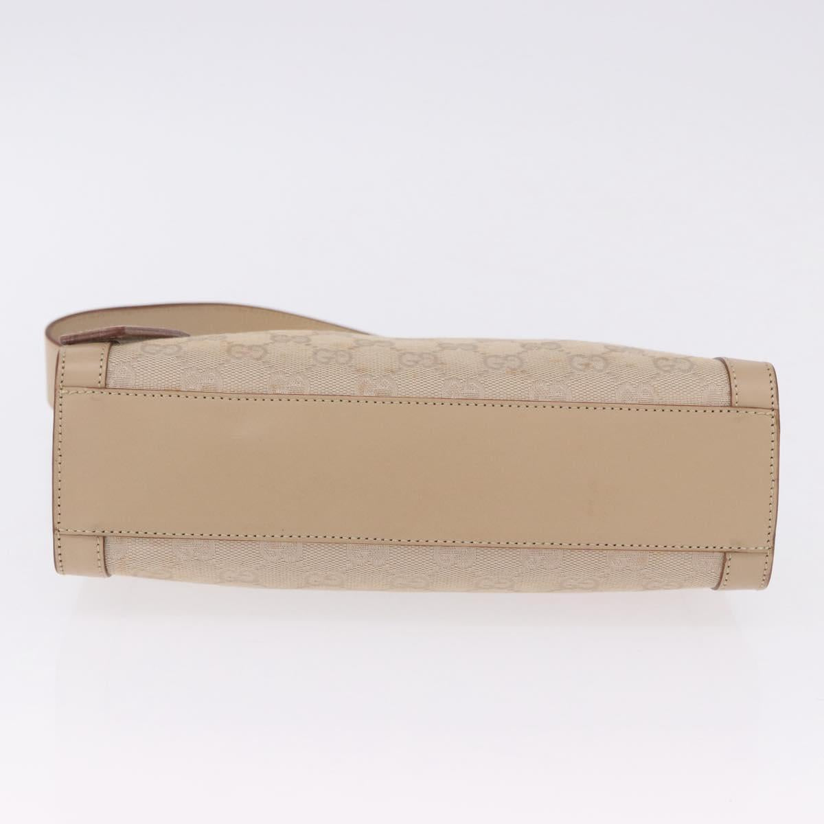 GUCCI GG Canvas Shoulder Bag Beige Gold 181092 Auth 199915