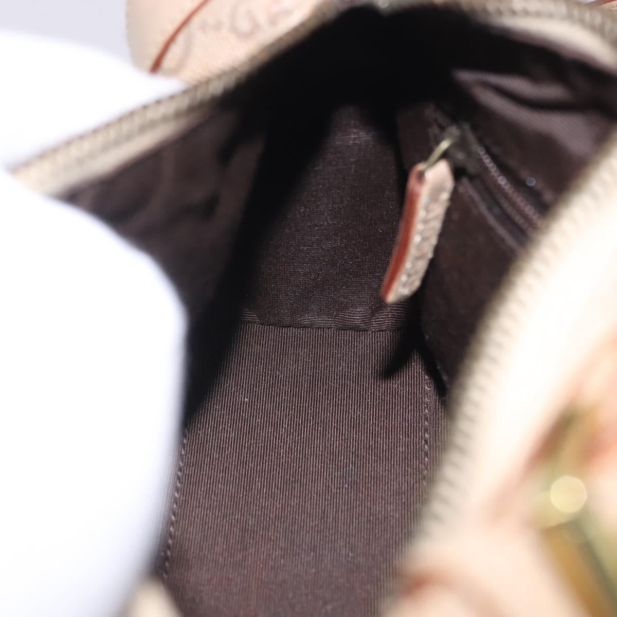 GUCCI GG Canvas Shoulder Bag Beige Gold 181092 Auth 199915