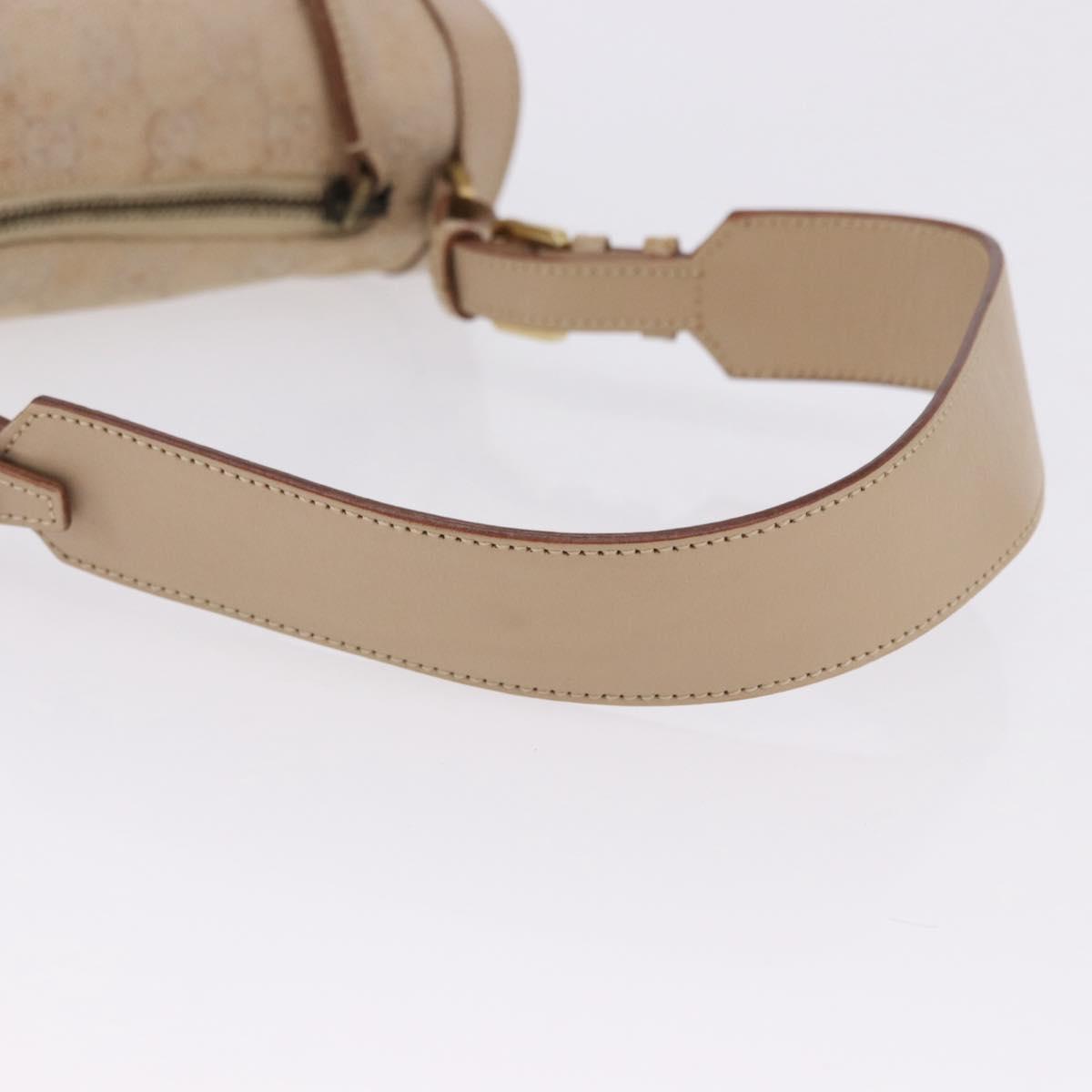 GUCCI GG Canvas Shoulder Bag Beige Gold 181092 Auth 199915