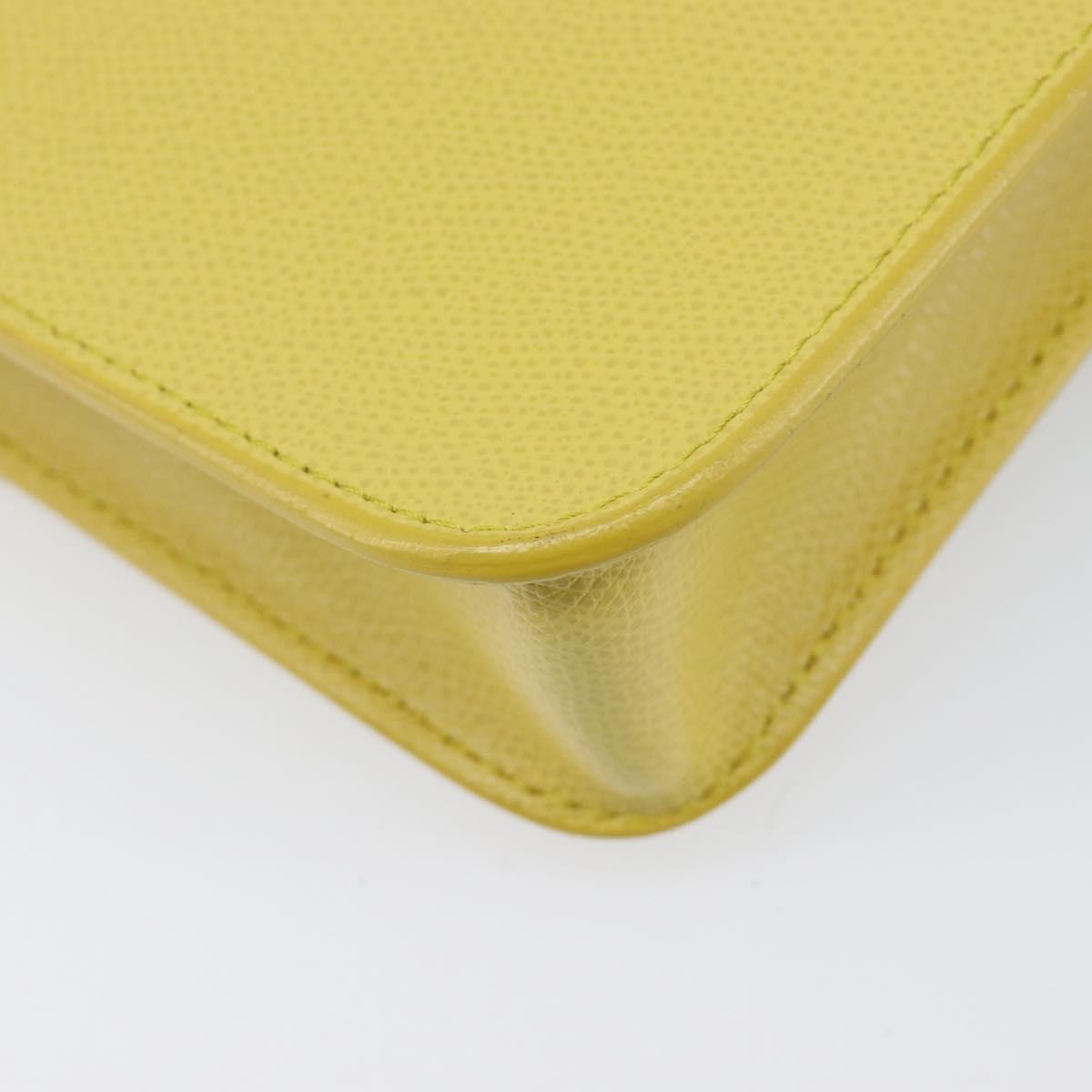 FURLA Shoulder Bag Leather Yellow Gold Auth 199917A