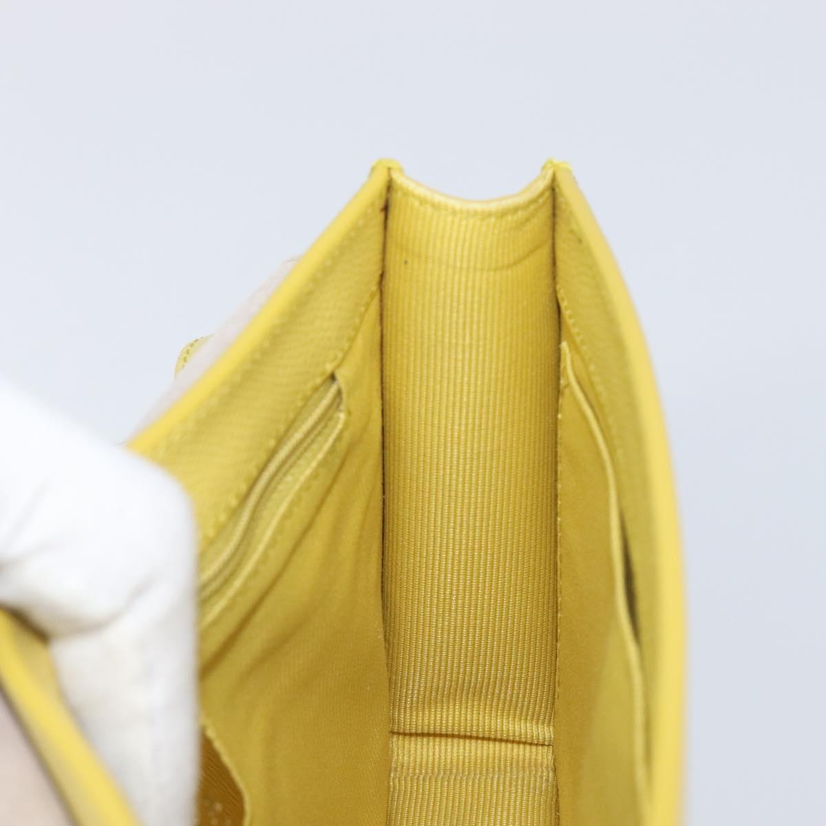 FURLA Shoulder Bag Leather Yellow Gold Auth 199917A