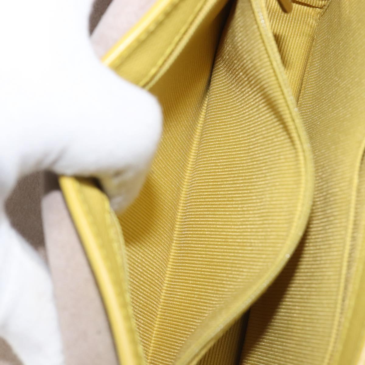 FURLA Shoulder Bag Leather Yellow Gold Auth 199917A