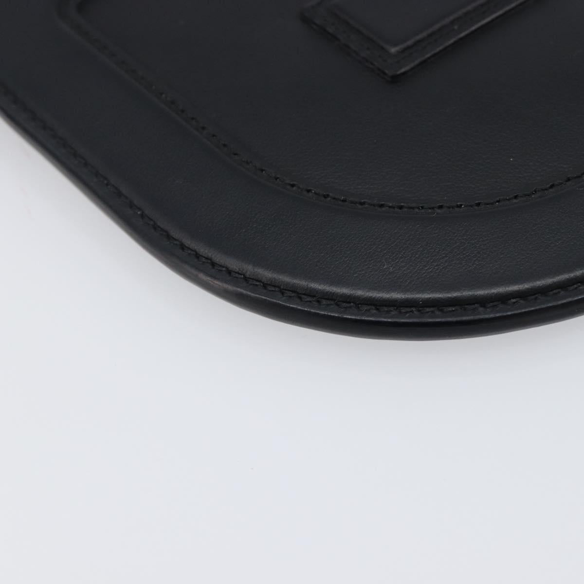 FENDI Shoulder Bag Leather Black Auth 199918A