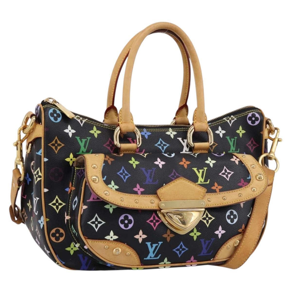 LOUIS VUITTON Monogram Multicolor Rita Tote Bag Black M40126 LV Auth 199920V