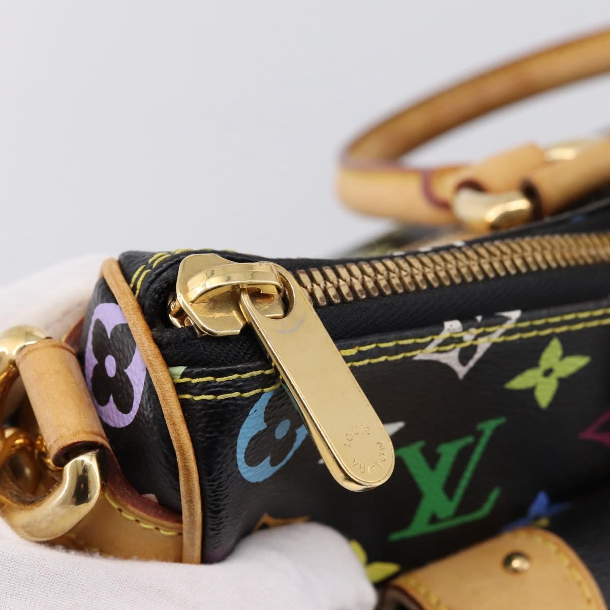 LOUIS VUITTON Monogram Multicolor Rita Tote Bag Black M40126 LV Auth 199920V