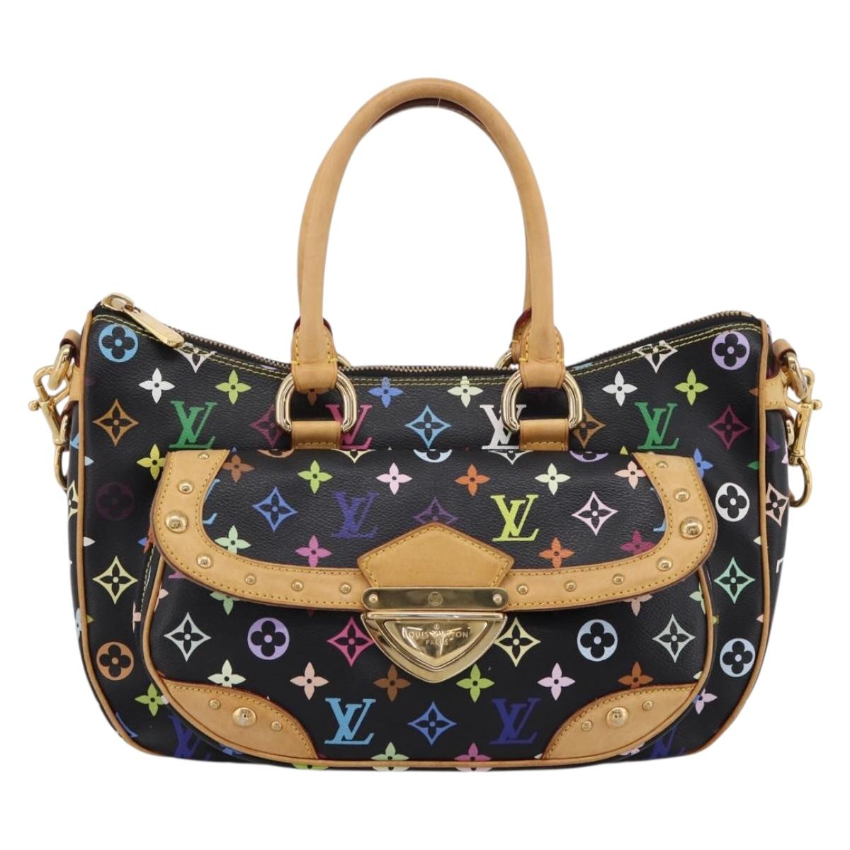 LOUIS VUITTON Monogram Multicolor Rita Tote Bag Black M40126 LV Auth 199920V